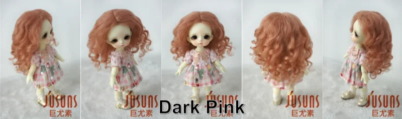 JD039 Mid Parting French Curl Mohair Doll Wigs 1/12 1/8 1/6 1/4 1/3 Lati White & Yellow OB11 YOSD MSD SD Doll Accessories