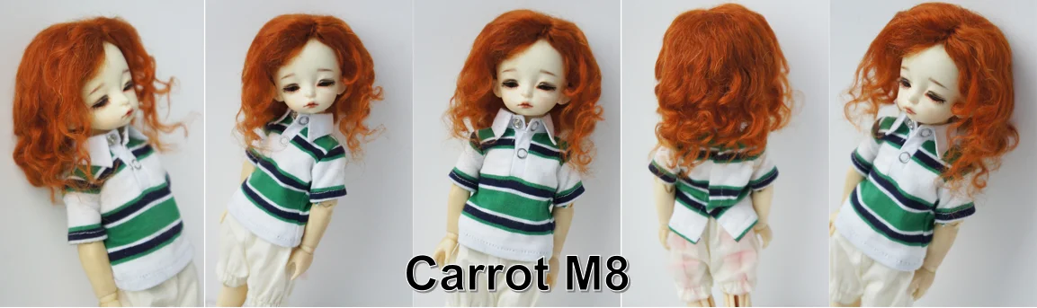 JD039 Mid Parting French Curl Mohair Doll Wigs 1/12 1/8 1/6 1/4 1/3 Lati White & Yellow OB11 YOSD MSD SD Doll Accessories