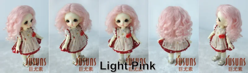 JD039 Mid Parting French Curl Mohair Doll Wigs 1/12 1/8 1/6 1/4 1/3 Lati White & Yellow OB11 YOSD MSD SD Doll Accessories