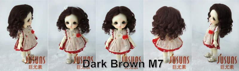JD039 Mid Parting French Curl Mohair Doll Wigs 1/12 1/8 1/6 1/4 1/3 Lati White & Yellow OB11 YOSD MSD SD Doll Accessories