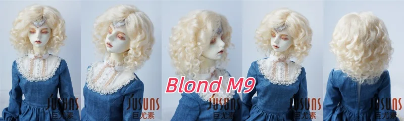 JD039 Mid Parting French Curl Mohair Doll Wigs 1/12 1/8 1/6 1/4 1/3 Lati White & Yellow OB11 YOSD MSD SD Doll Accessories