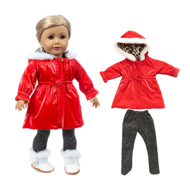 Doll Clothes for 43cm New Born Baby Toys Winter Jacket 18" Girl Doll Outfits Shoes