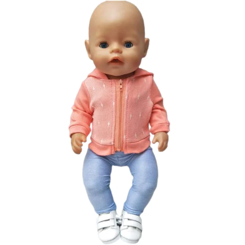 Doll Clothes for 43cm New Born Baby Toys Winter Jacket 18" Girl Doll Outfits Shoes
