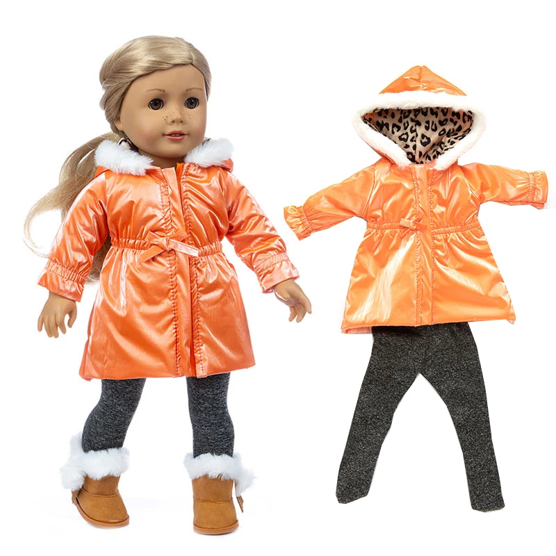 Doll Clothes for 43cm New Born Baby Toys Winter Jacket 18" Girl Doll Outfits Shoes