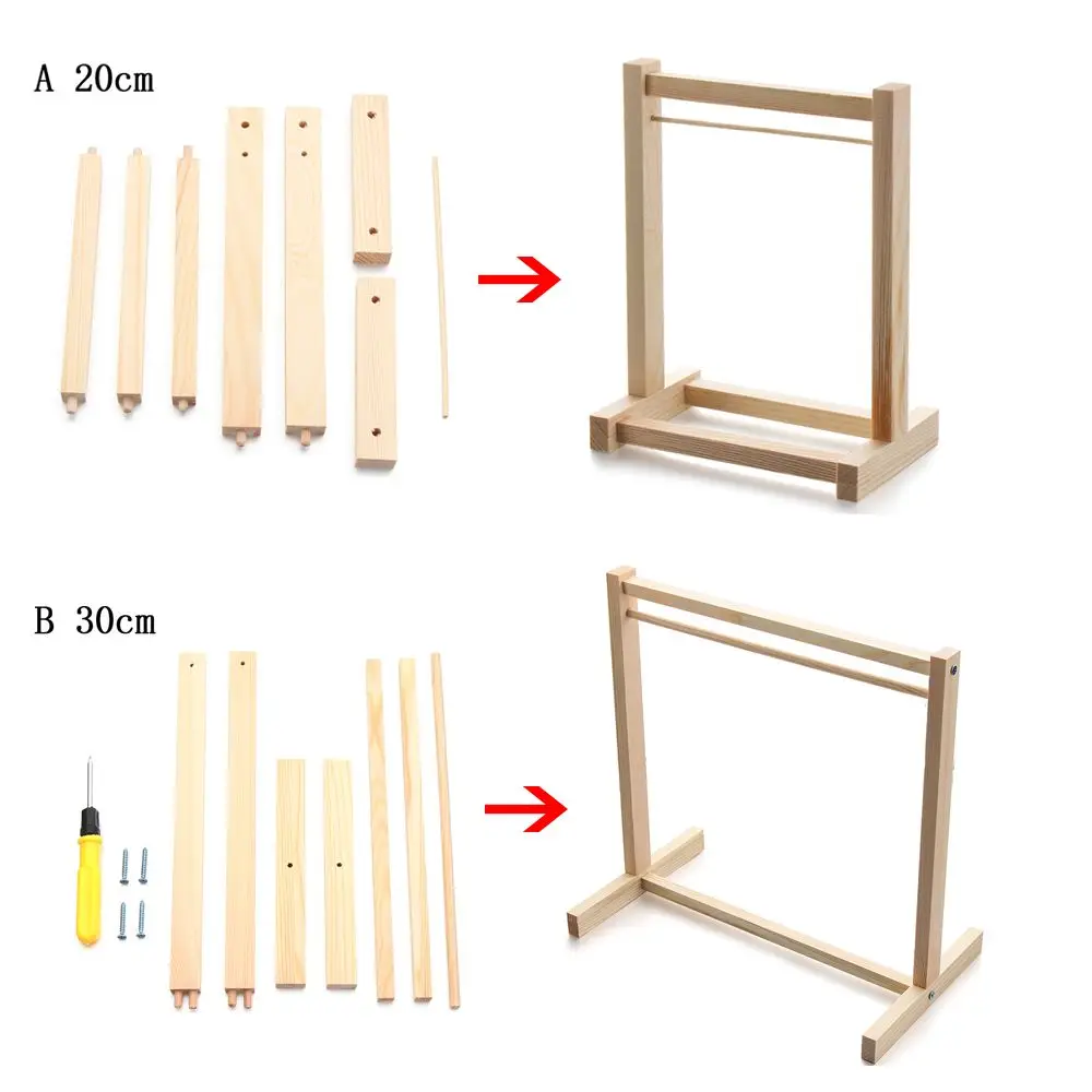 NEW for Dolls Stuffed Toys Handbag Garment Organizer Wooden Clothes Rack Scarf Holder Hangers