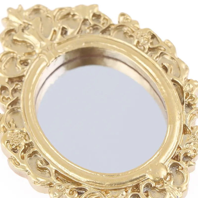 1/12 Dollhouse Miniature Frame Accessories Furniture Miniature Mirror Wall Room Mirror Doll House Mirror 28 STYLES