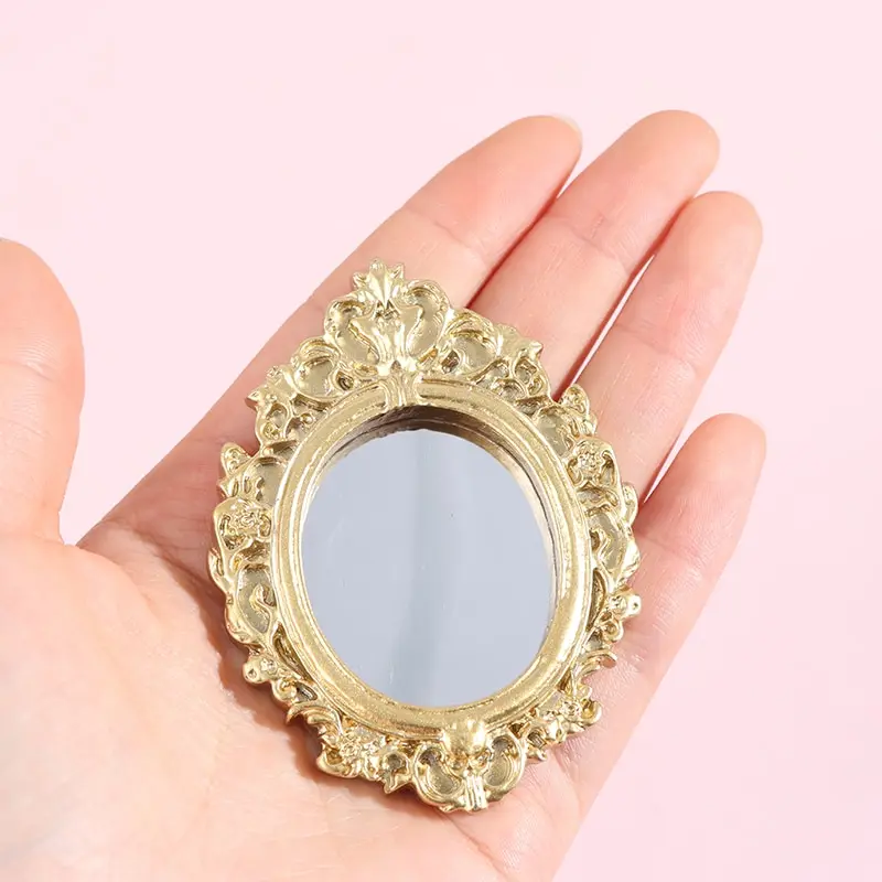 1/12 Dollhouse Miniature Frame Accessories Furniture Miniature Mirror Wall Room Mirror Doll House Mirror 28 STYLES