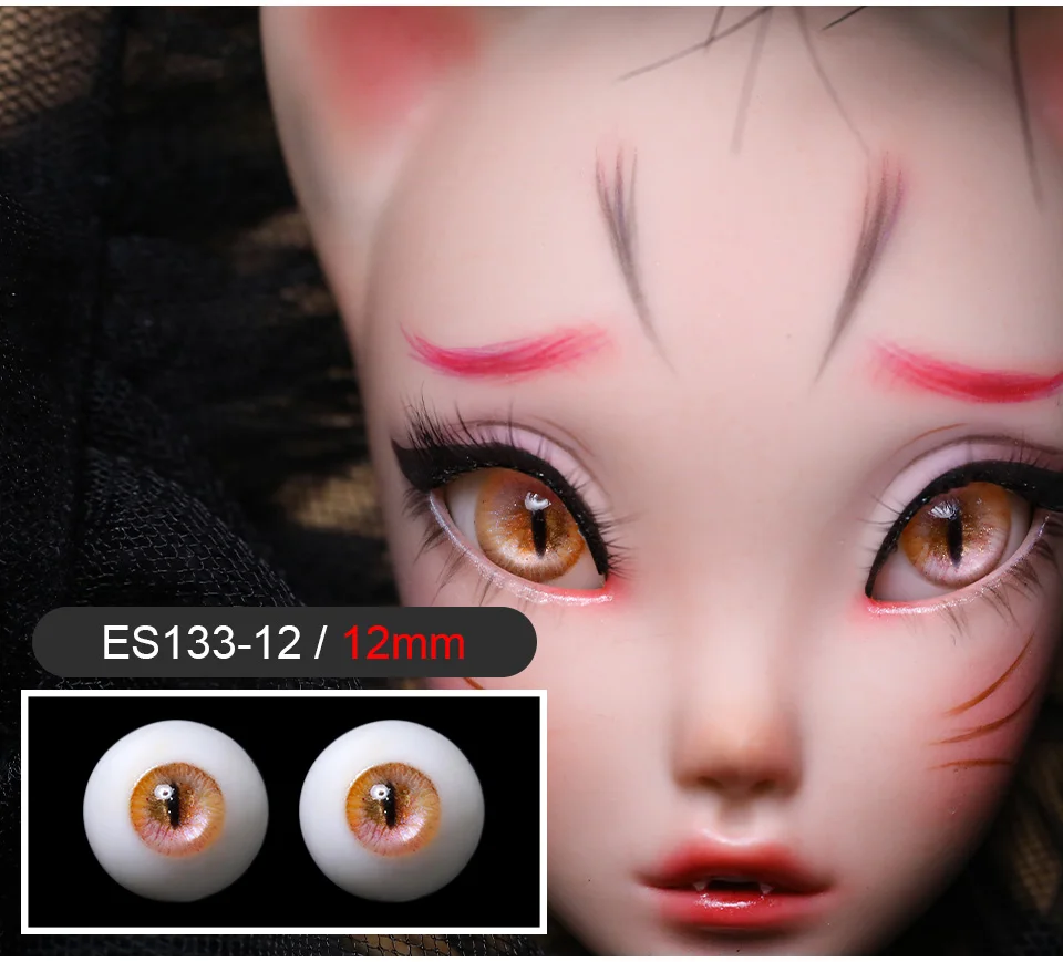 BJD Eyes Resin Eyeball ES133 ES140 12mm Handscraft Colourful Doll Accessories 1/3 1/4 1/6 for Fairyland Minifee Iplehouse
