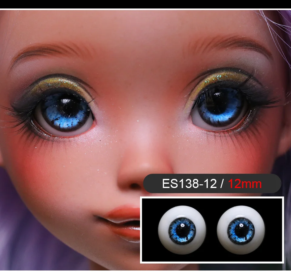 BJD Eyes Resin Eyeball ES133 ES140 12mm Handscraft Colourful Doll Accessories 1/3 1/4 1/6 for Fairyland Minifee Iplehouse