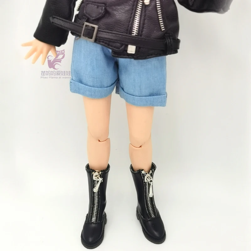 Blythe Doll Clothes Ripped Jeans And Pink White Black T-shirt For Doll OB24 Azone Doll Outfits