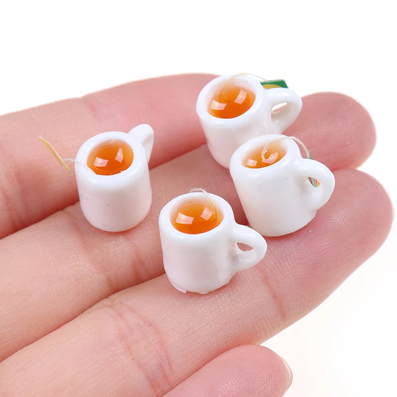 2Pcs/lot Dollhouse Coffee Cup Mini Miniature Kitchen Room Food Drink Home Tableware Decors Dolls Accessories