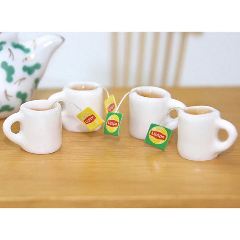 2Pcs/lot Dollhouse Coffee Cup Mini Miniature Kitchen Room Food Drink Home Tableware Decors Dolls Accessories