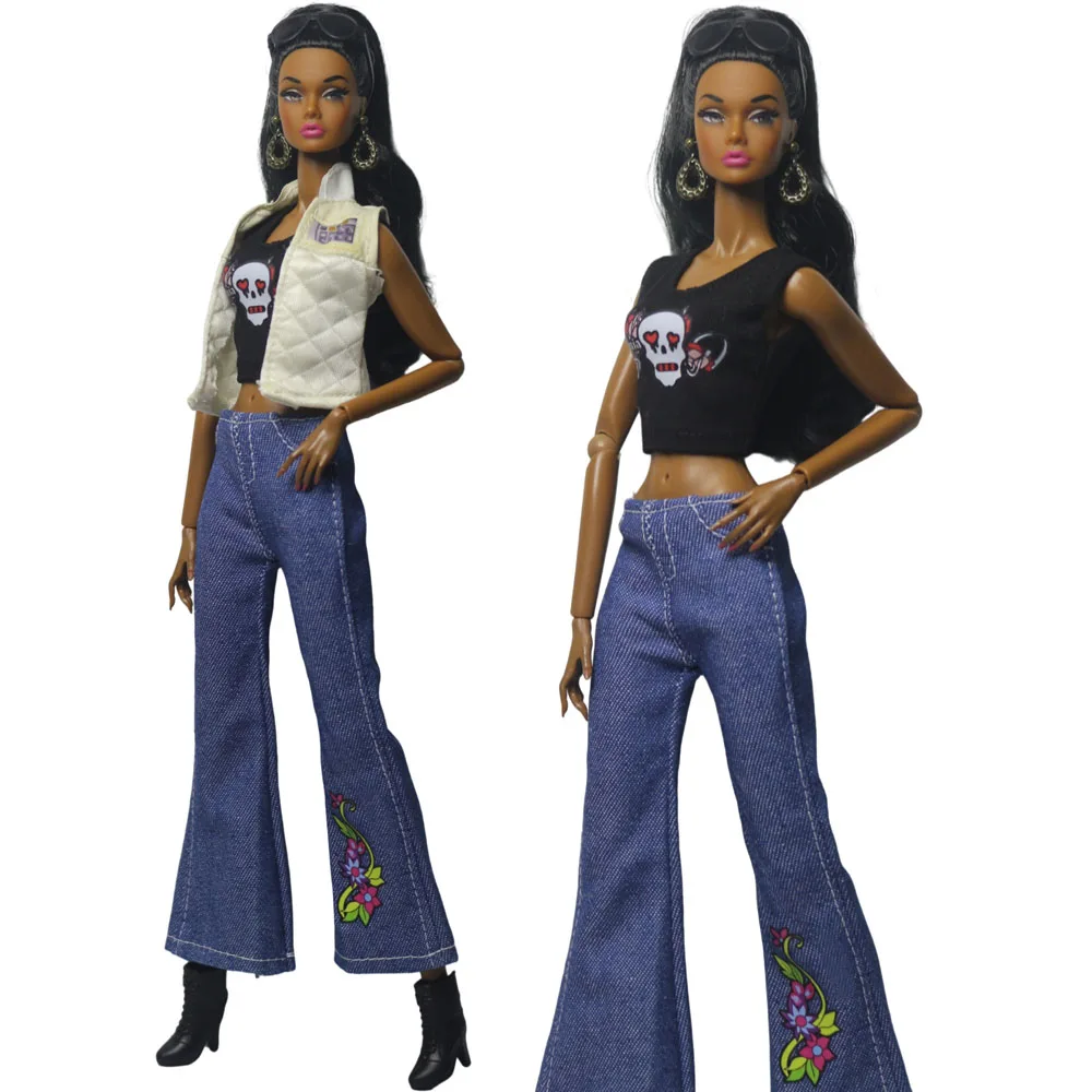 1 Set Doll Clothes 1:6 Scale Leather Outfit for 11.5 inch 30cm Doll Many Style for Choice Gifts for Girls #05