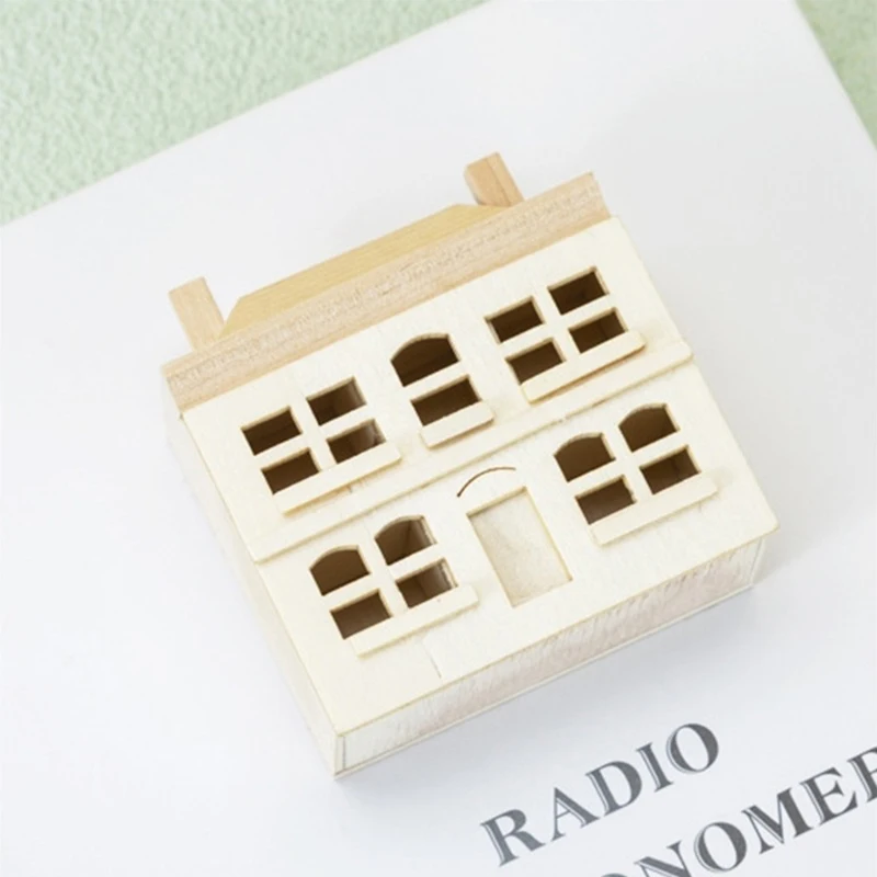 1:12 Dollhouse Miniature Cute Villa Small House Model Furniture Accessories For Doll House Decor Kids Pretend Play Toys