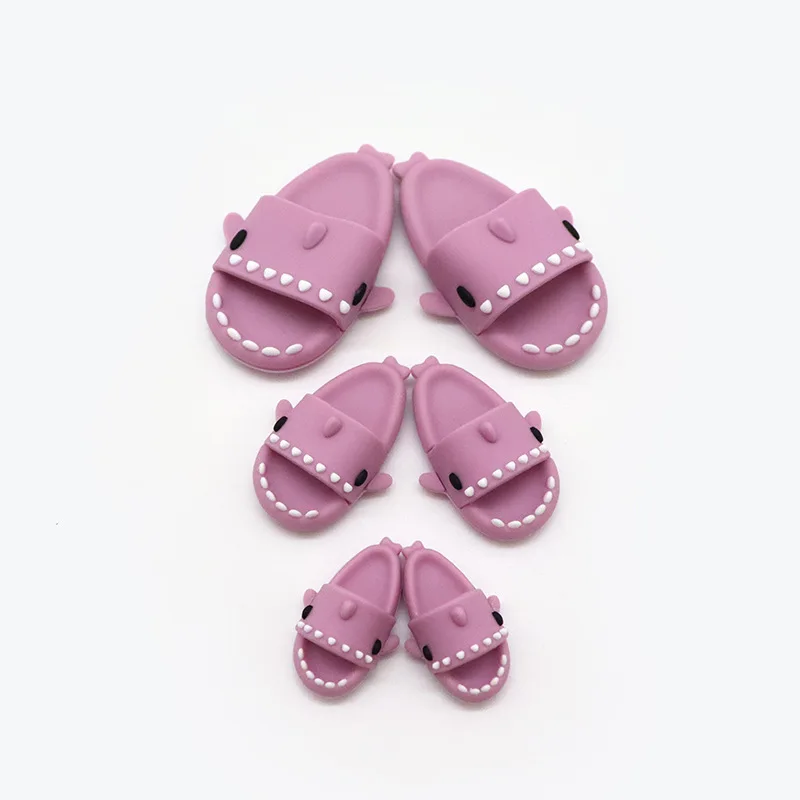 Cute Shark Slippers Doll Shoes Plastic Doll Shoes Suit for Ob11 P9 OB22 Blyth BJD12 1/6BJD YOSD Doll Accessories Gift for Girls