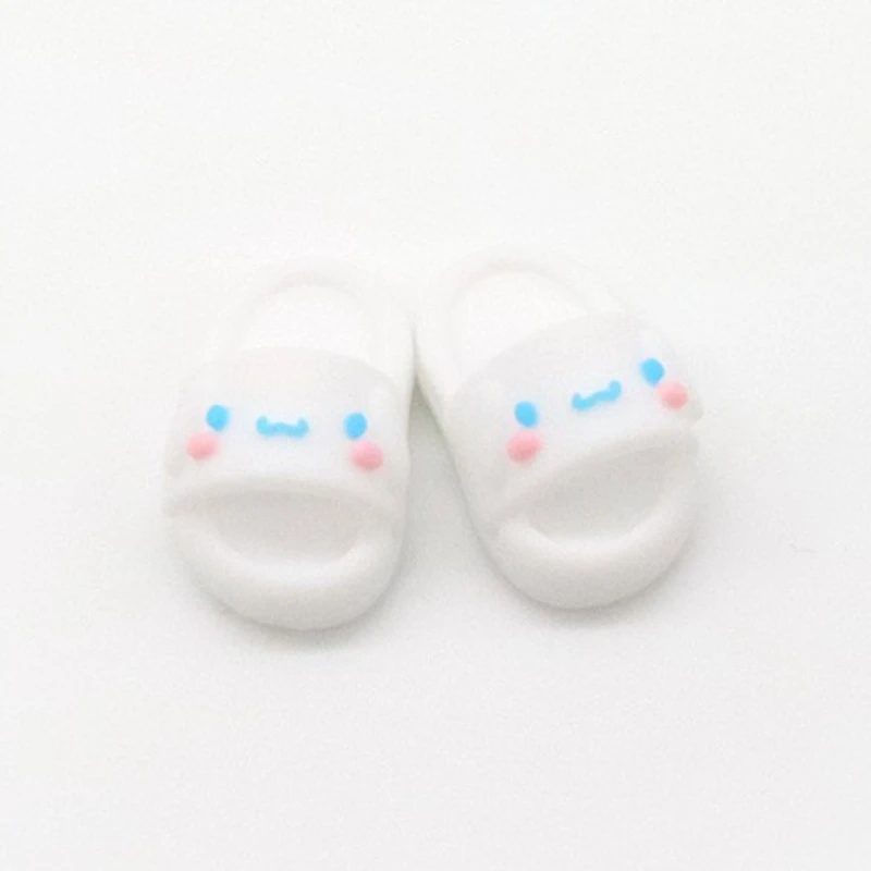 Cute Shark Slippers Doll Shoes Plastic Doll Shoes Suit for Ob11 P9 OB22 Blyth BJD12 1/6BJD YOSD Doll Accessories Gift for Girls