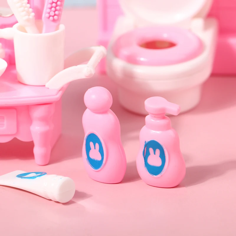 4/7/10/11Pcs Miniature Dollhouse Furniture Accessoies Kid Toys Kitchen Bedroom Living Room Bathroom Cooking Things For Doll Game