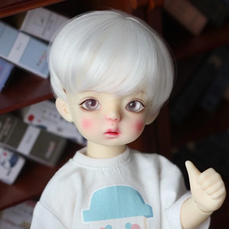 New Arrival 1/3 1/4 1/6 1/8 High Temperature Cute Short Style Wire Bjd Wig SD Hair