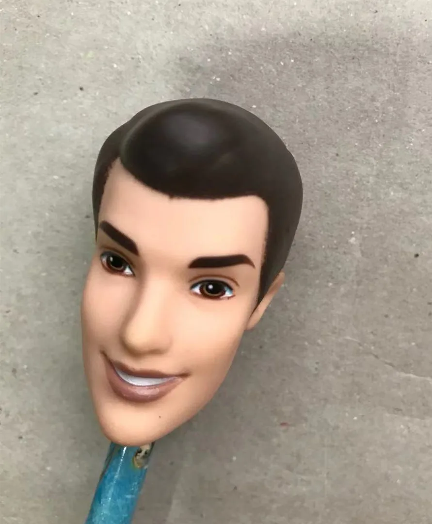 Male Doll Ken Heads Original Doll Toy Figures Good Makeup Face Prince Men Doll Heads DIY Dressing Accessories Girl Gift Toys