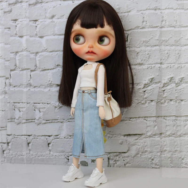 Blythe Doll Clothes Shirt Jeans Pants Skirt for Ob24 Ob22 Azone Dolls Shirt