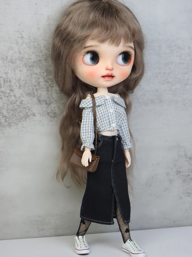 Blythe Doll Clothes Shirt Jeans Pants Skirt for Ob24 Ob22 Azone Dolls Shirt