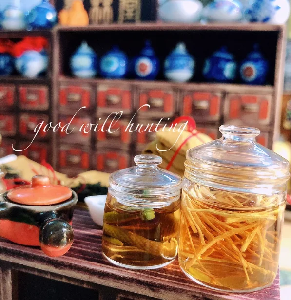 1:12 Doll House Miniature Chinese Medicine Model Chinese Medicine Shop Scene Pill Medicine Wine Prescription BJD Doll Decoration