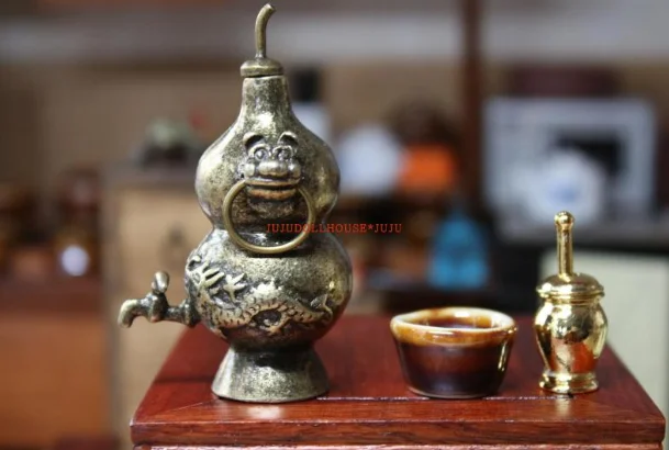 1:12 Doll House Miniature Chinese Medicine Model Chinese Medicine Shop Scene Pill Medicine Wine Prescription BJD Doll Decoration
