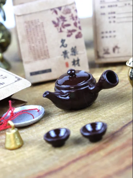 1:12 Doll House Miniature Chinese Medicine Model Chinese Medicine Shop Scene Pill Medicine Wine Prescription BJD Doll Decoration