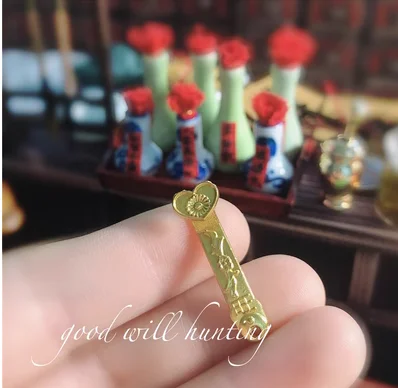 1:12 Doll House Miniature Chinese Medicine Model Chinese Medicine Shop Scene Pill Medicine Wine Prescription BJD Doll Decoration