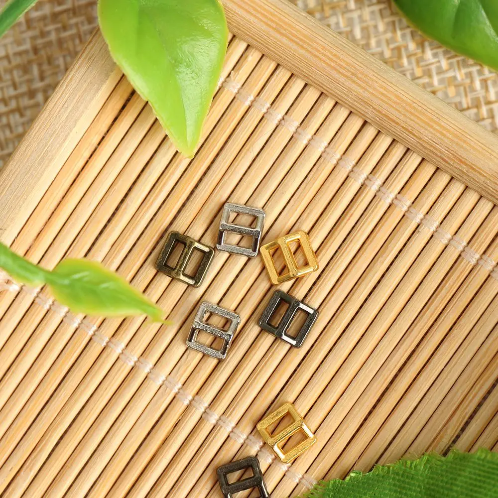 20/40pcs 3mm Dolls Clothes Buckles Handmade DIY Mini Tri-glide Belt Buckle Doll Bags Sewing Adjustable Buttons Shoes Accessories