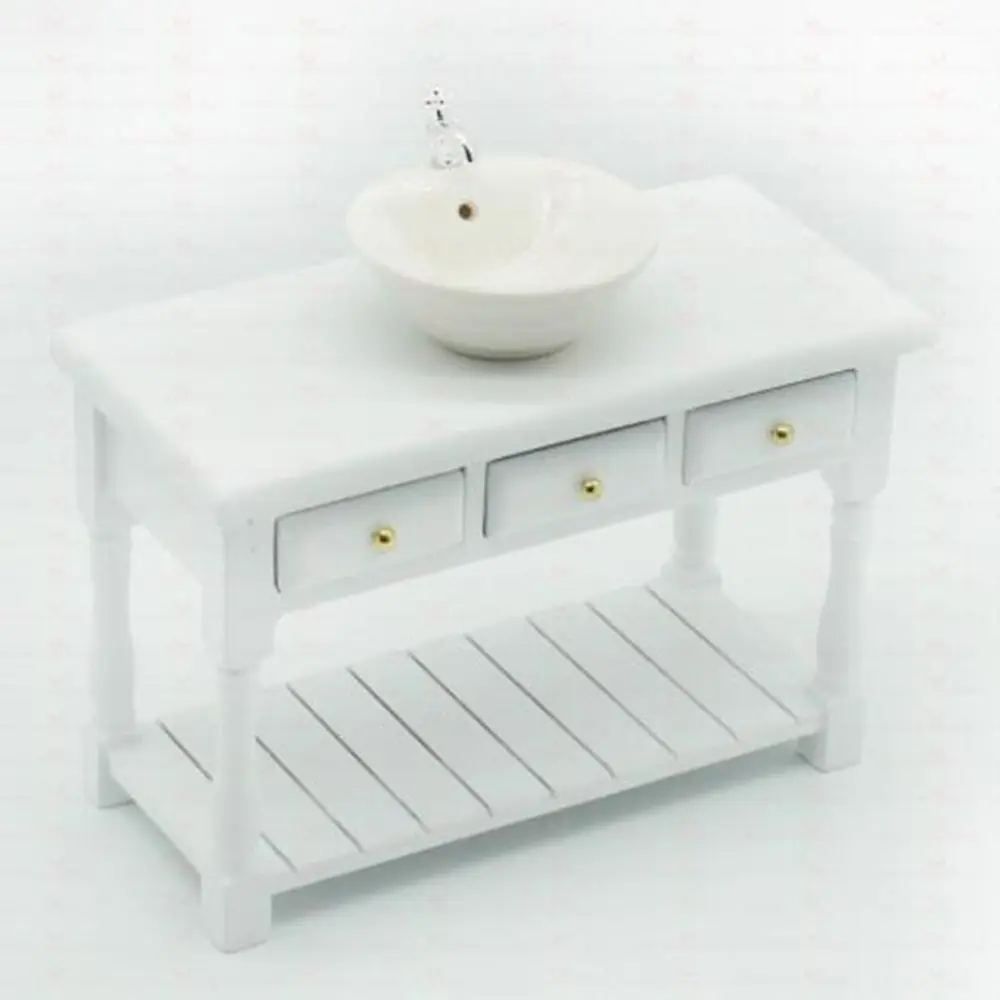 Mini Simulation Dollhouse Miniature Bathtub Washbasin Mini Furniture Photography Props Toy 1/12 Scale Doll Accessories