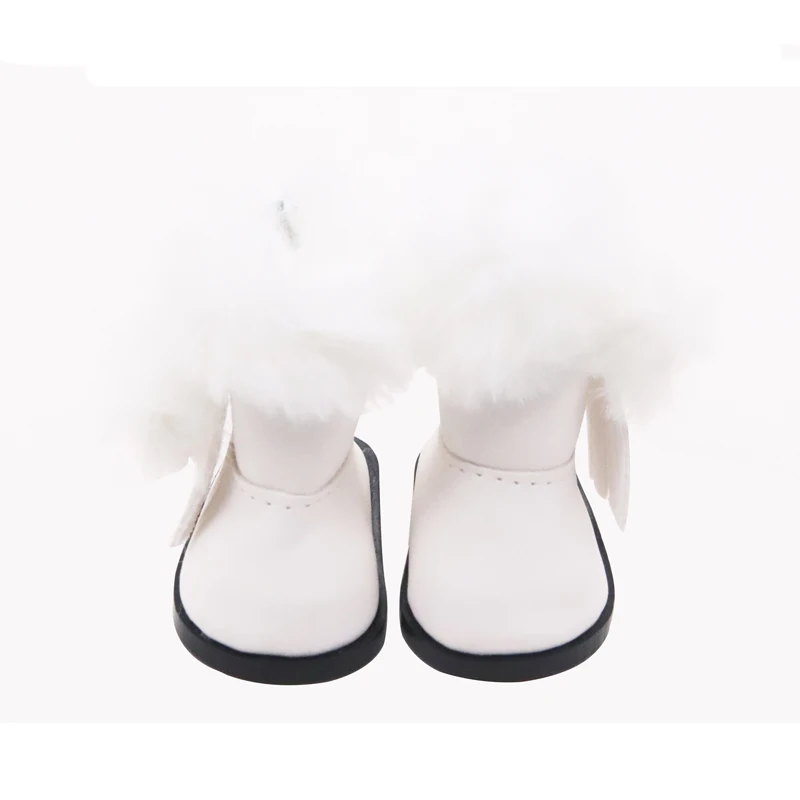 New Fashion Leather 5cm Bow Doll Shoes Plush Snow Boots For 14 inch American Doll Sneakers For Lisa,Russia,1/6 BJD,Nancy Dolls