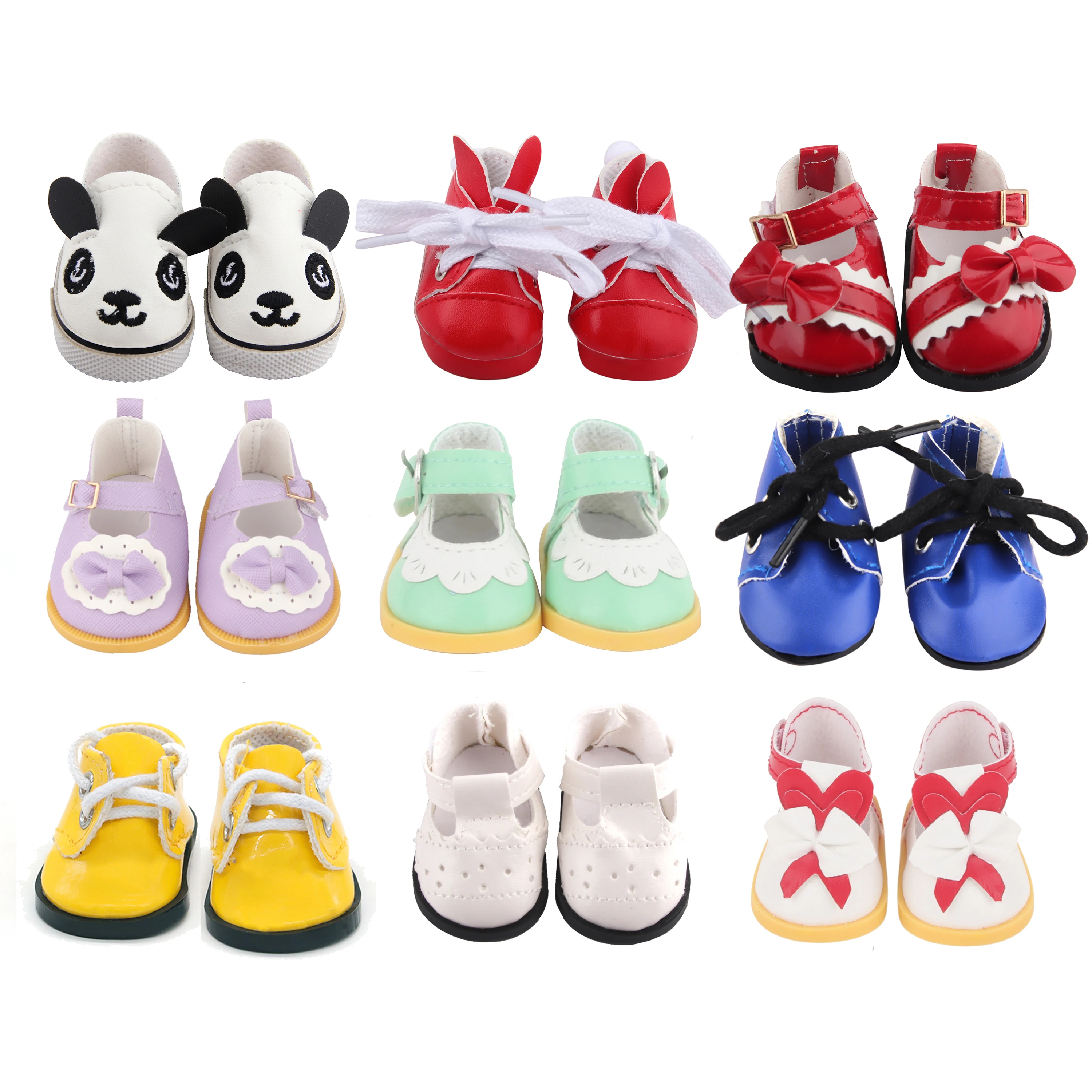 New Fashion Leather 5cm Bow Doll Shoes Plush Snow Boots For 14 inch American Doll Sneakers For Lisa,Russia,1/6 BJD,Nancy Dolls