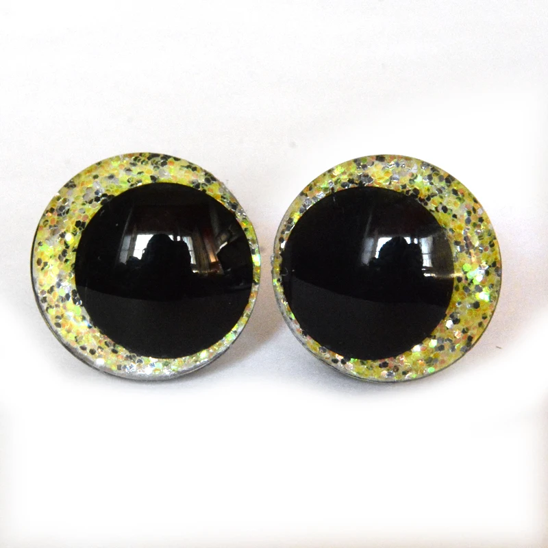 20pcs Round Eccentric-Pupil Cartoon glitter toy safety eyes doll pupil eyes with washer for c