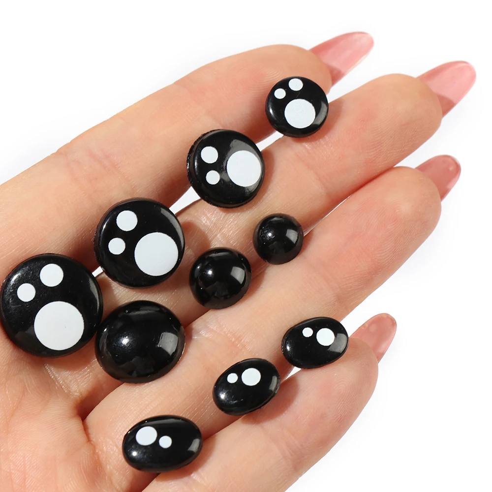 100pcs 8/12/14mm Cartoon Safety Eyes Nose Toy Teddy Bear Stuffed Toys Kawaii Doll Eyes DIY Snap Animal Puppet Doll Accessories