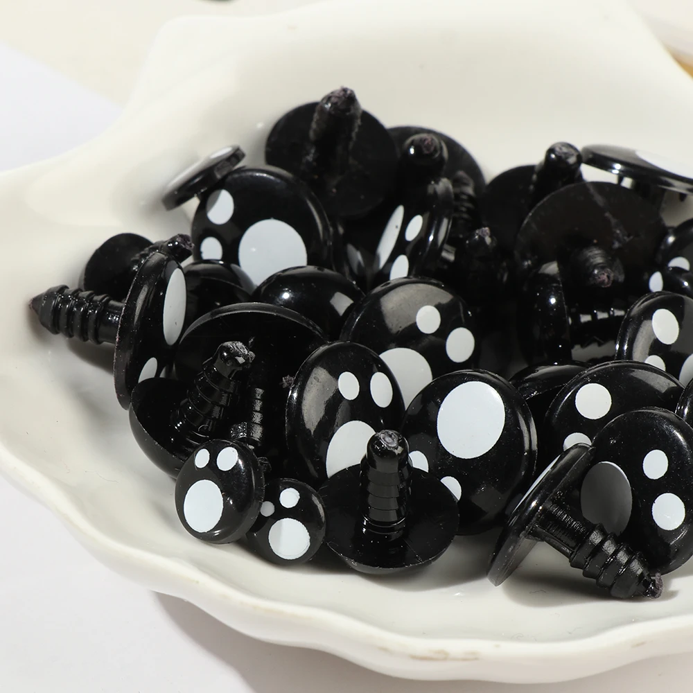 100pcs 8/12/14mm Cartoon Safety Eyes Nose Toy Teddy Bear Stuffed Toys Kawaii Doll Eyes DIY Snap Animal Puppet Doll Accessories