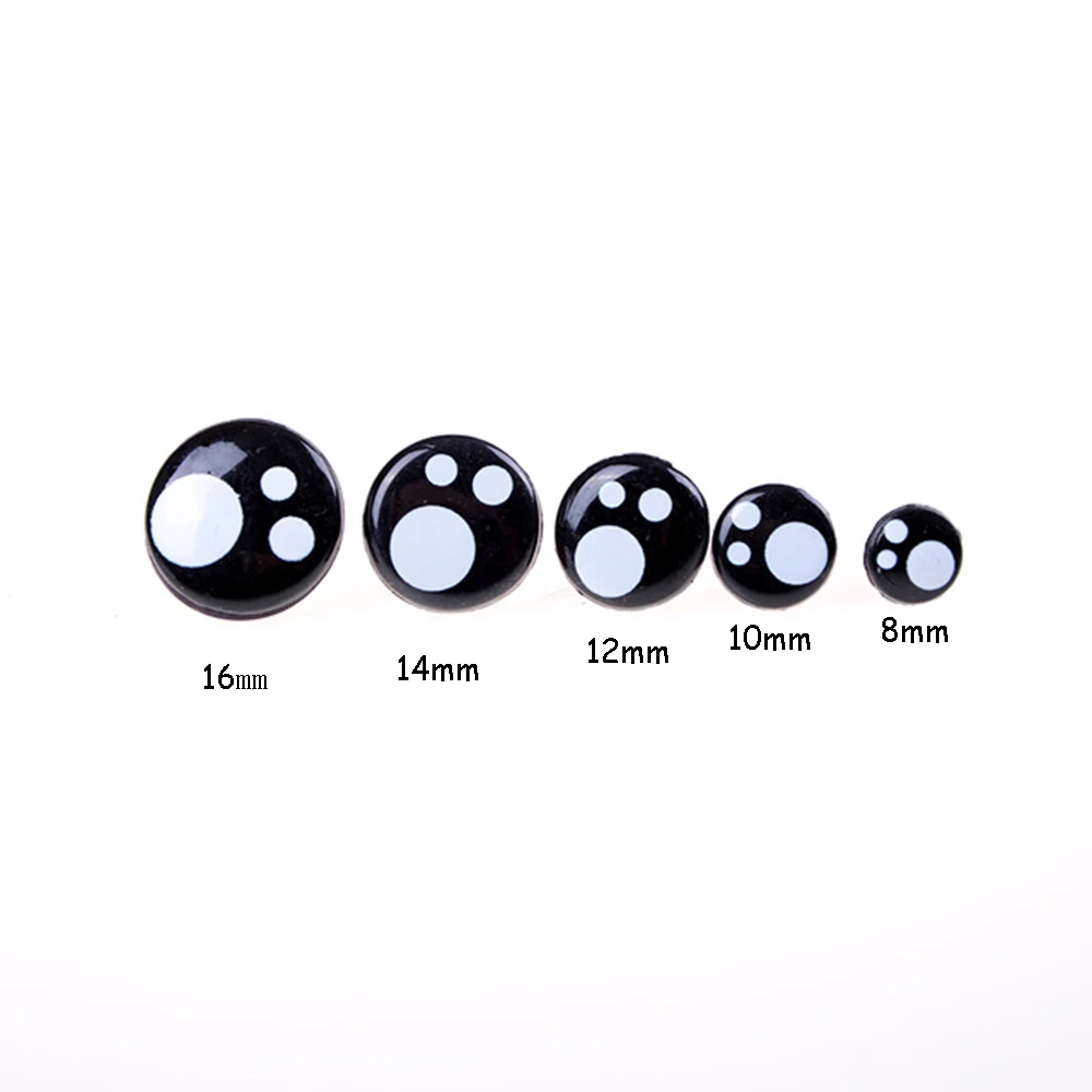 100pcs 8/12/14mm Cartoon Safety Eyes Nose Toy Teddy Bear Stuffed Toys Kawaii Doll Eyes DIY Snap Animal Puppet Doll Accessories