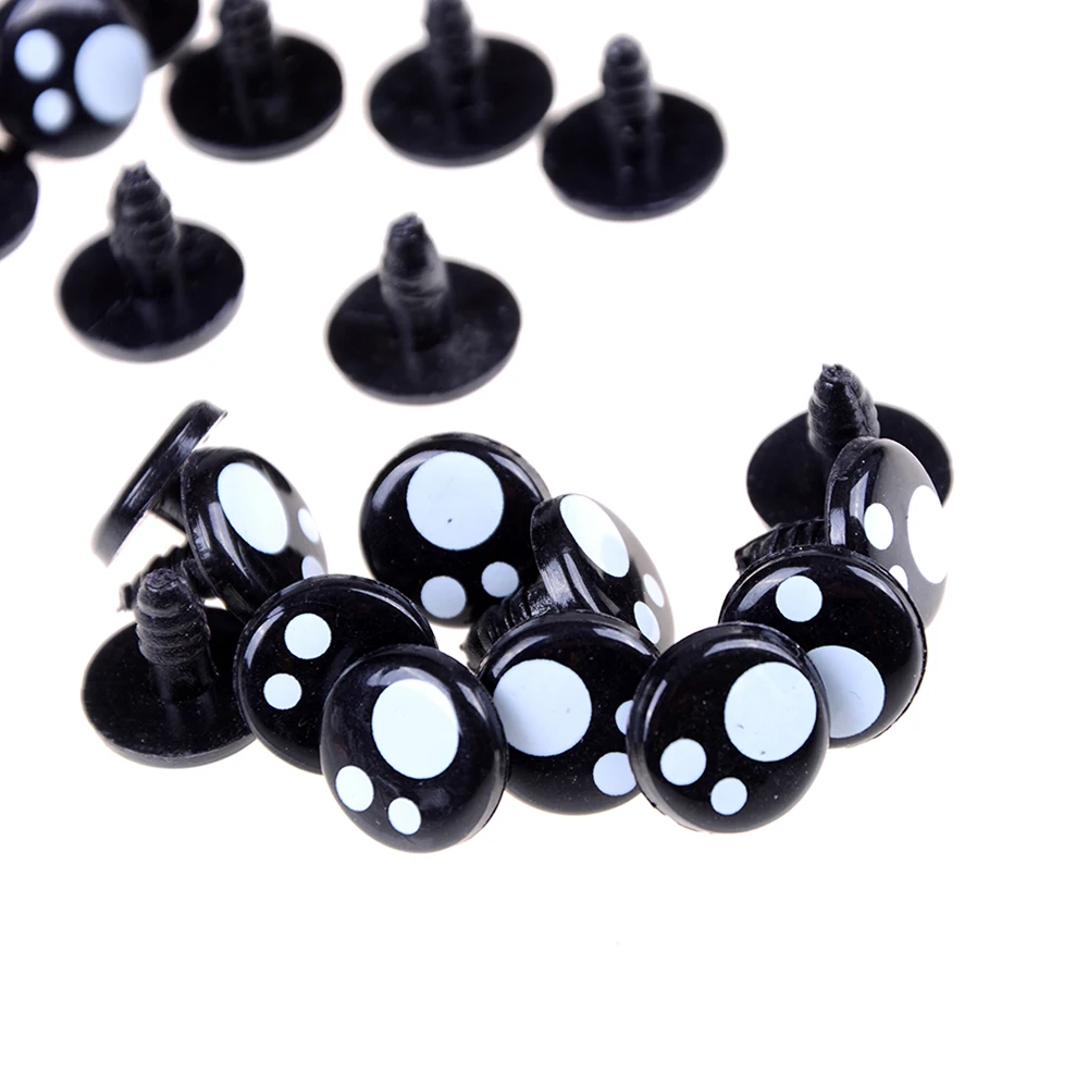 100pcs 8/12/14mm Cartoon Safety Eyes Nose Toy Teddy Bear Stuffed Toys Kawaii Doll Eyes DIY Snap Animal Puppet Doll Accessories