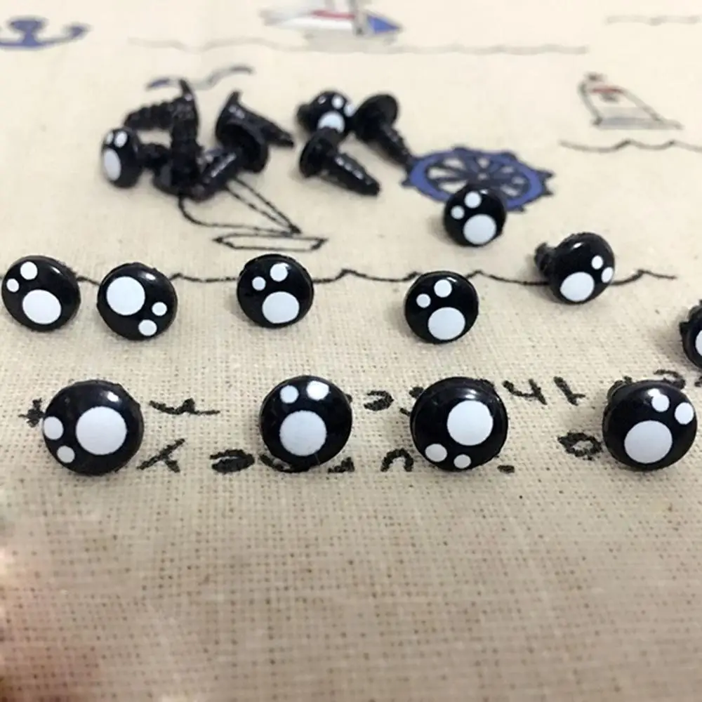 100pcs 8/12/14mm Cartoon Safety Eyes Nose Toy Teddy Bear Stuffed Toys Kawaii Doll Eyes DIY Snap Animal Puppet Doll Accessories