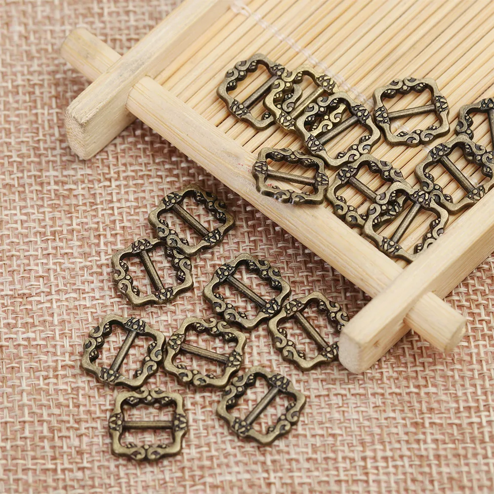 20PCS Mini Buckles For Doll Toys 3.5mm/7mm DIY Doll Shoes Clothes Sewing Accessories Ultra-small Pattern Belt Buttons Buckles