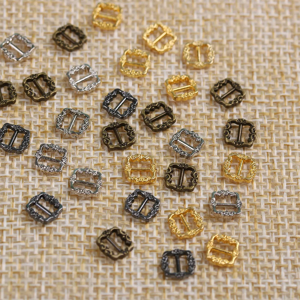 20PCS Mini Buckles For Doll Toys 3.5mm/7mm DIY Doll Shoes Clothes Sewing Accessories Ultra-small Pattern Belt Buttons Buckles