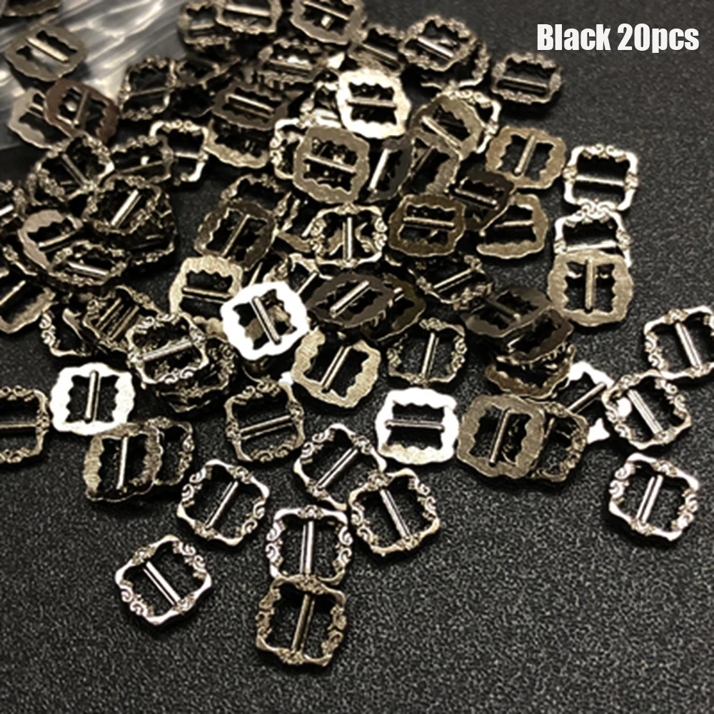 20PCS Mini Buckles For Doll Toys 3.5mm/7mm DIY Doll Shoes Clothes Sewing Accessories Ultra-small Pattern Belt Buttons Buckles