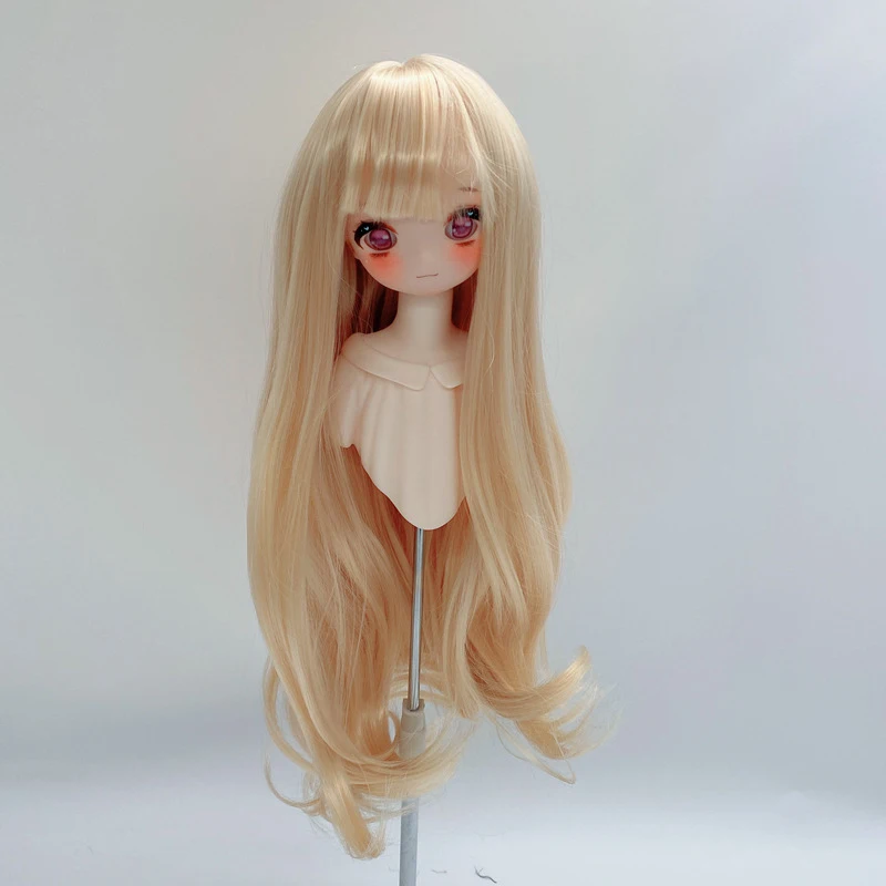 1/3 1/4 1/6 Bjd Doll Wig Accessories Dark Borwn Long Curly Wig for 60cm Doll Girls DIY Toys