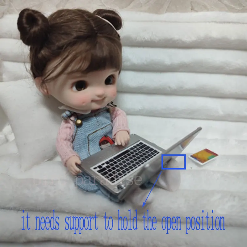 Mini Mobile Phone Ipad Laptop Notebook Macbook Miniature Model Toys For Blythe Bjd Ob11 Dolls 1/6 Dollhouse Scenes Accessories