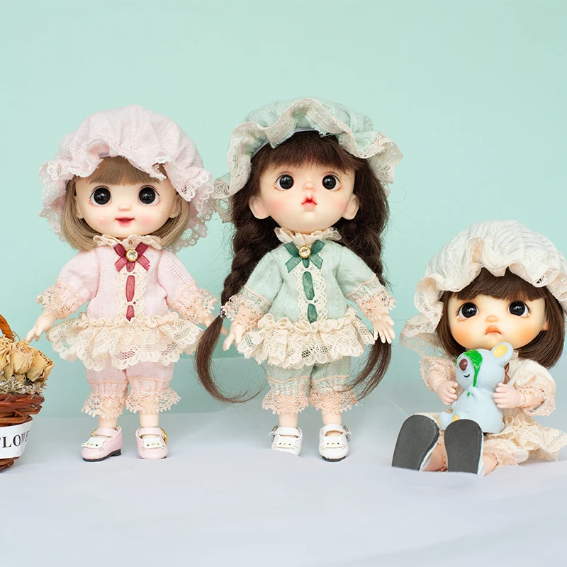 New Ob11 Doll Suki Ins Clothes Skirt Doll Princess Dress Suit Doll Maid Dress For Ymy, Penny, Obitsu11, Molly,1/12 Bjd Doll