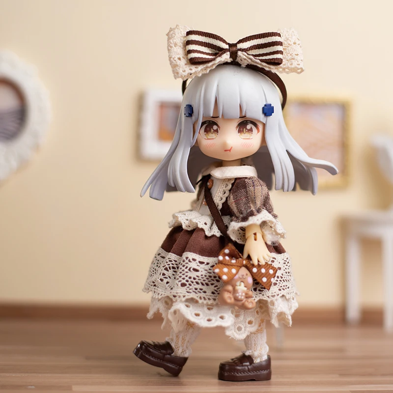 New Ob11 Doll Suki Ins Clothes Skirt Doll Princess Dress Suit Doll Maid Dress For Ymy, Penny, Obitsu11, Molly,1/12 Bjd Doll