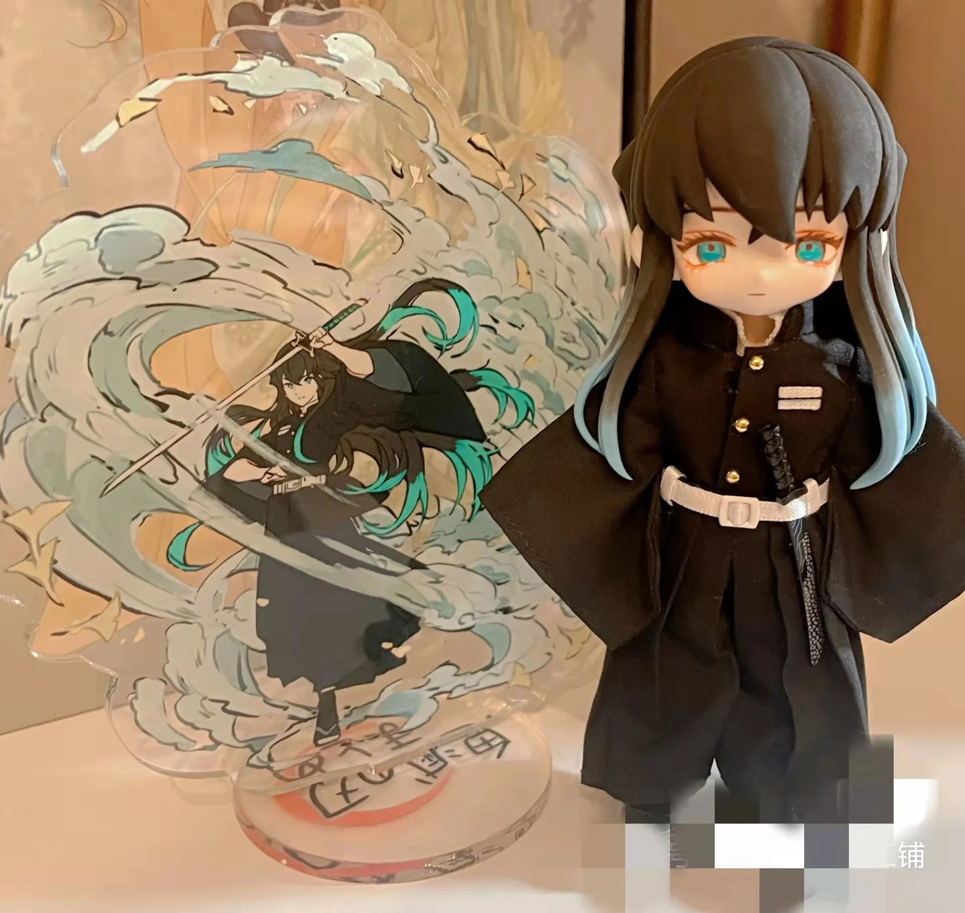 OB11 doll clothes ghost blade doll clothes charcoal cure lang your beans clothing around Japanese cartoonsBaby partsACGN