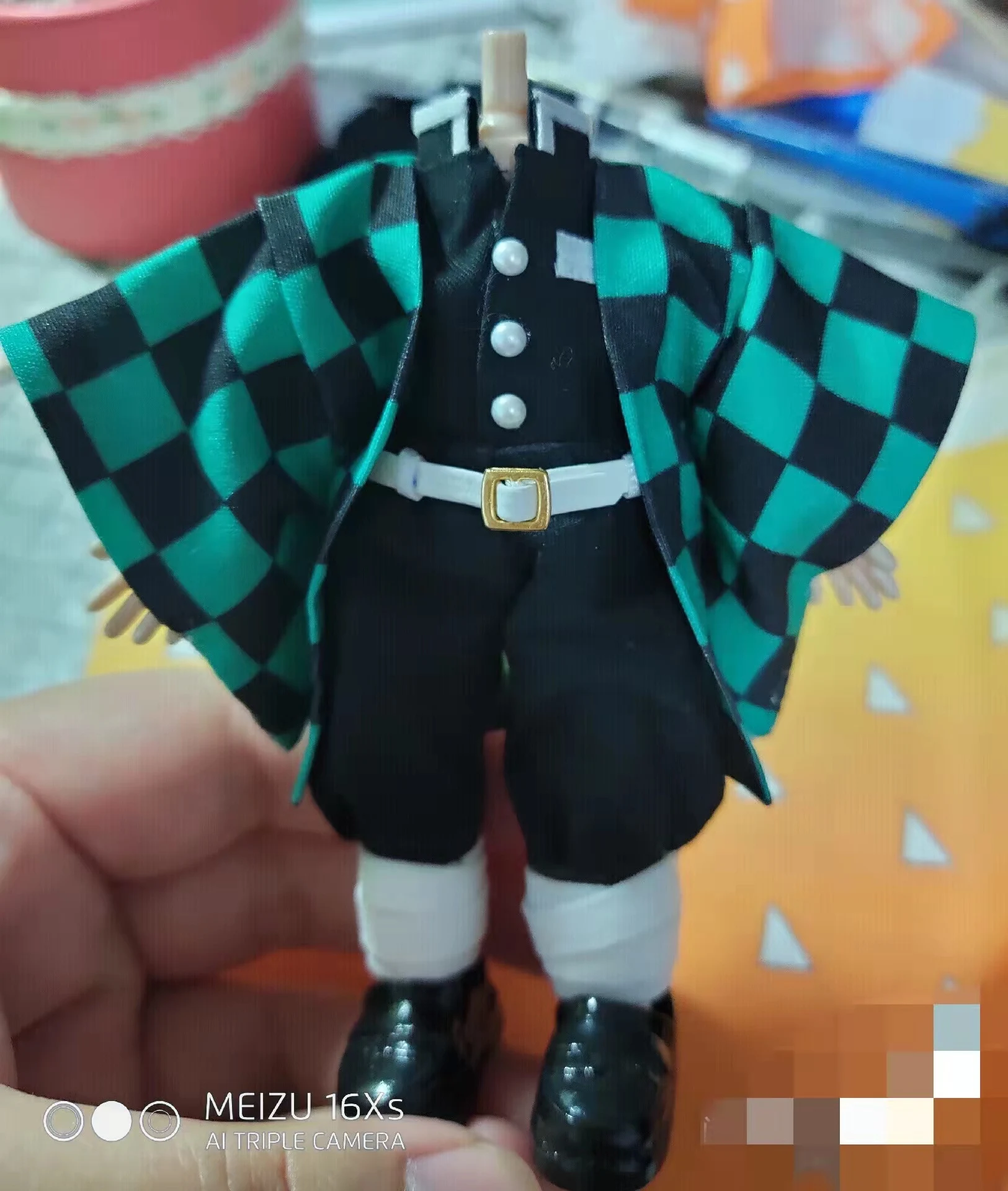 OB11 doll clothes ghost blade doll clothes charcoal cure lang your beans clothing around Japanese cartoonsBaby partsACGN