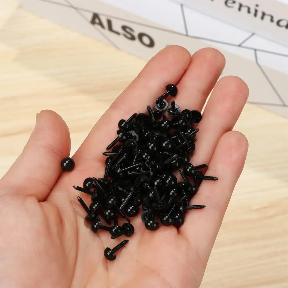 100Pcs Oval Safety Eyes Nose For Crochet Toys Stuffed Animals Plush Toys Teddy Bear Eyes Noses Accessories 3mm/4mm/5mm/6mm