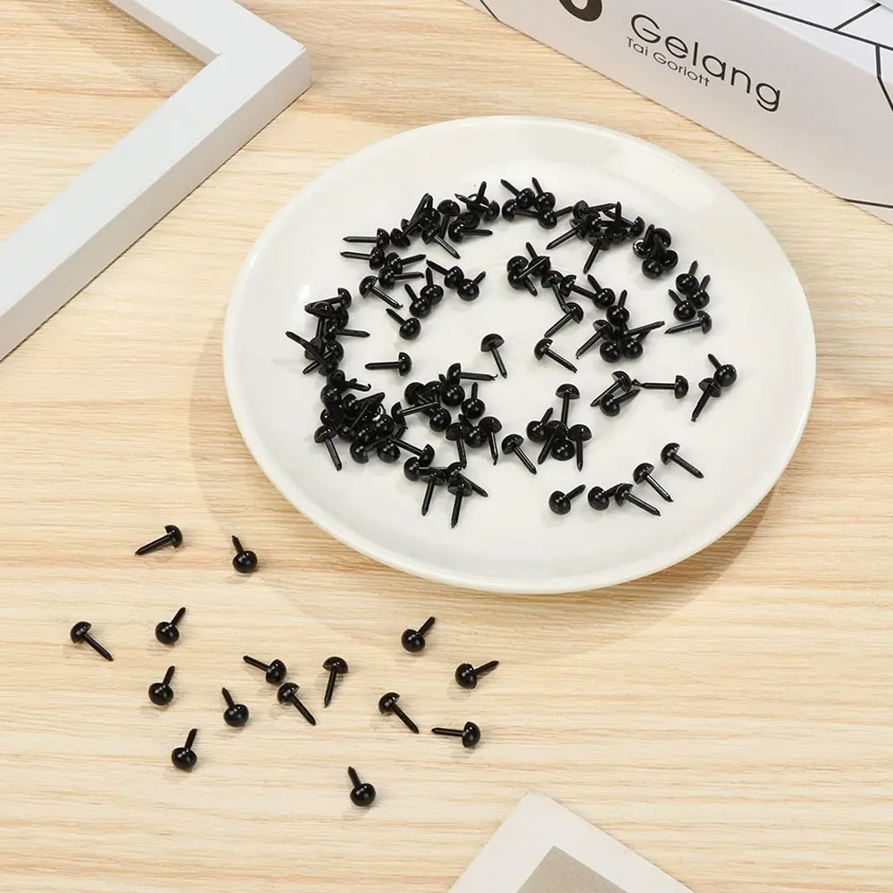 100Pcs Oval Safety Eyes Nose For Crochet Toys Stuffed Animals Plush Toys Teddy Bear Eyes Noses Accessories 3mm/4mm/5mm/6mm